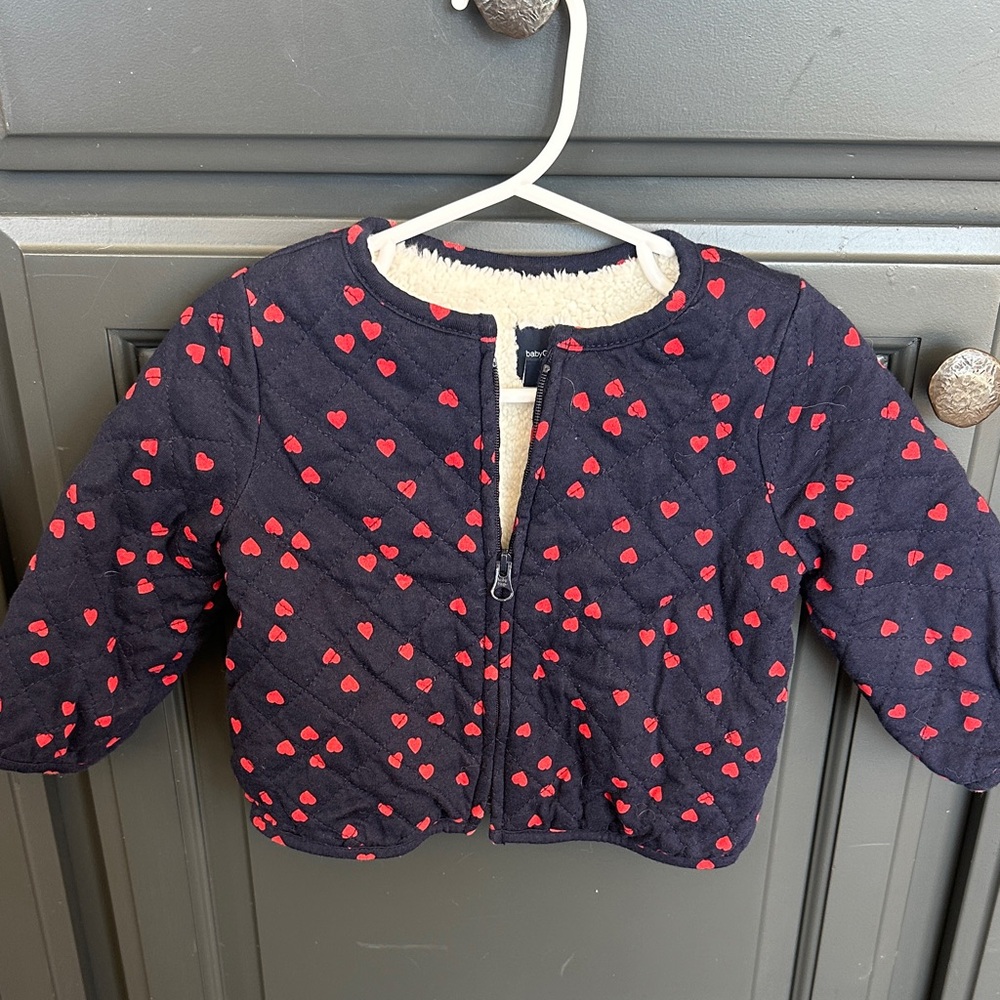 GAP Kids Navy Heart Puff Jacket